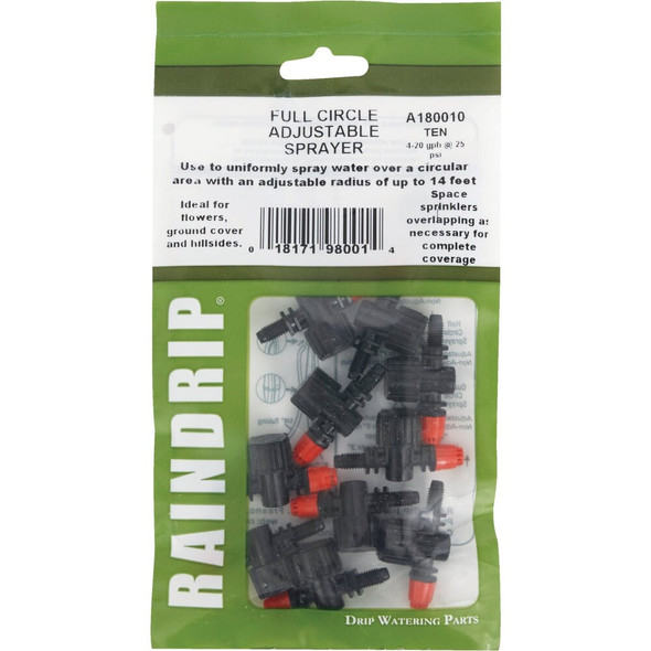 Raindrip Full Circle Adjustable Sprayer (10-Pack) A180010B 747473