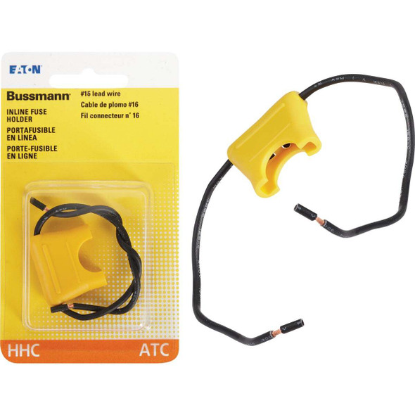 Bussmann 20-Amp #16 ATC Inline Blade Fuse Holder BP/HHC-RP