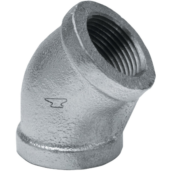 Anvil 1 In. 45 Deg. Galvanized Elbow (1/8 Bend) 8700126702
