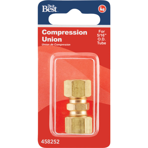 Do it 5-16 In. Brass Compression Low Lead Union 458252 458252