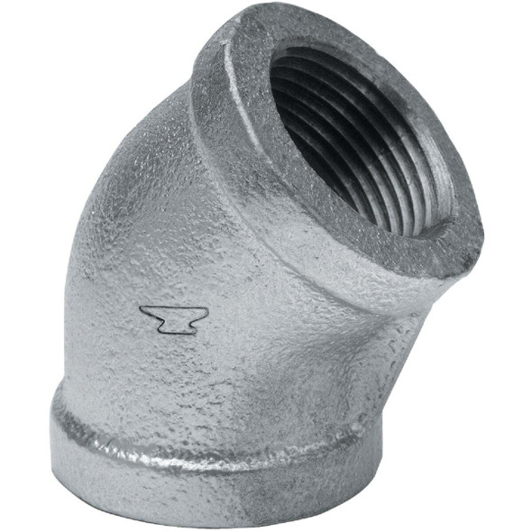Anvil 1-1/2 In. 45 Deg. Galvanized Elbow (1/8 Bend) 8700126801
