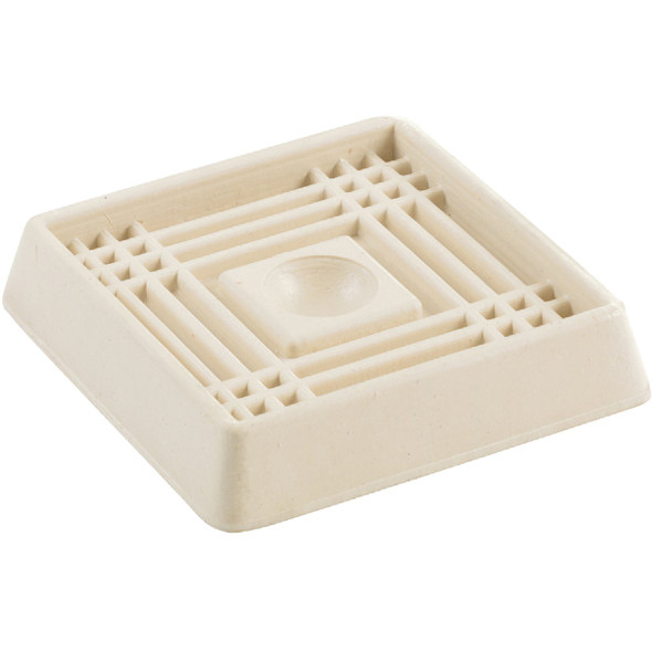 Do it 2 In. Inner Dimension Square Almond Furniture Leg Cup, (4-Pack) 227617