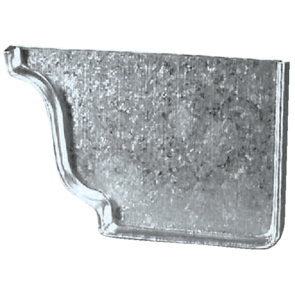 Amerimax 5 In. Galvanized Right Gutter End Cap 29206 104746