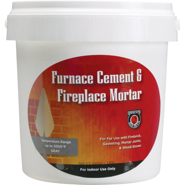 Meeco's Red Devil 1/2 Gal. Gray Furnace Cement & Fireplace Mortar 1355