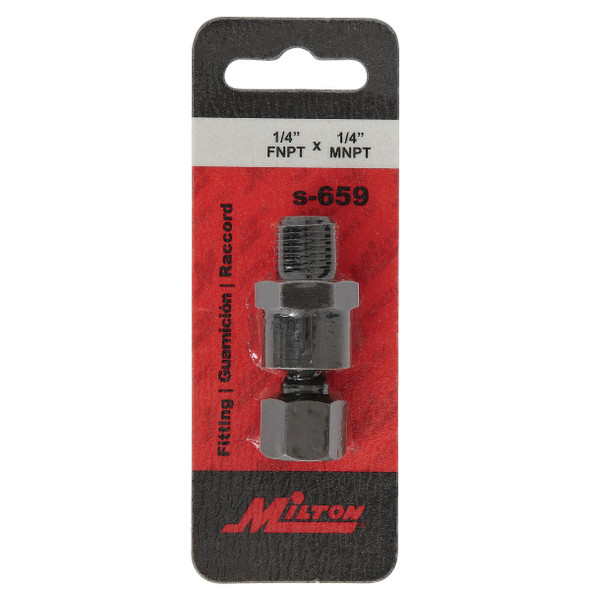 Milton Full Swivel 1-4 In. MPT x 1-4 In. FPT Steel Black Oxide Plug S-659 582832