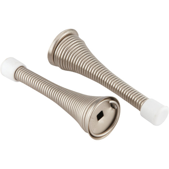 National Hardware Gallery Series Satin Nickel Spring Door Stop N331-165