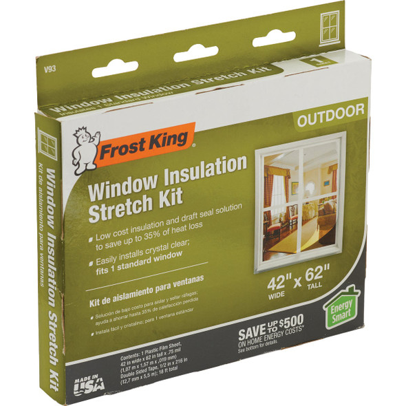 Frost King 42 In. x 62 In. Window Outdoor Stretch Film Kit V93H