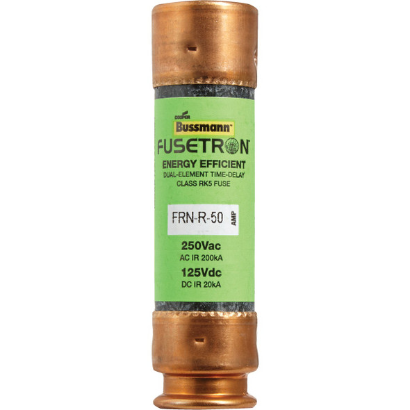 Bussmann 50A FRN-R Cartridge Heavy-Duty Time Delay Cartridge Fuse FRN-R-50