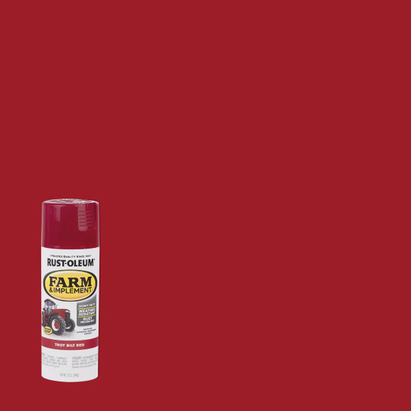Rust-Oleum 12 Oz. Troy-Bilt Red Farm & Implement Spray Paint 303473