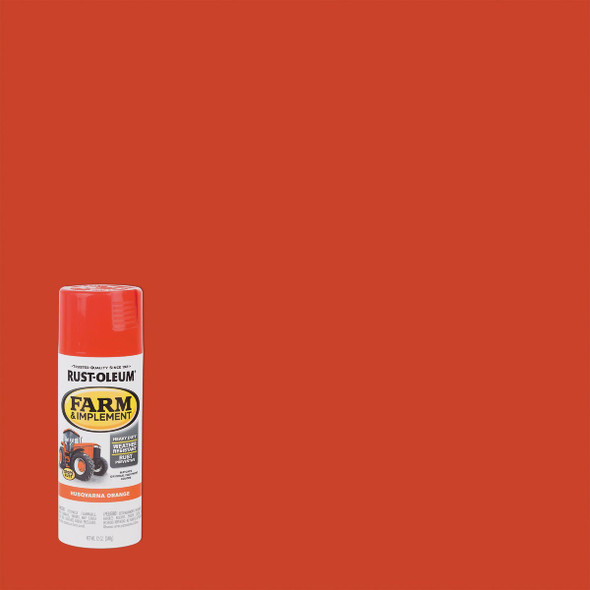 Rust-Oleum 12 Oz. Husqvarna Orange Farm & Implement Spray Paint 303472