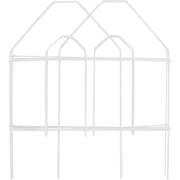 Best Garden 8 Ft. White Galvanized Wire Folding Fence 718272