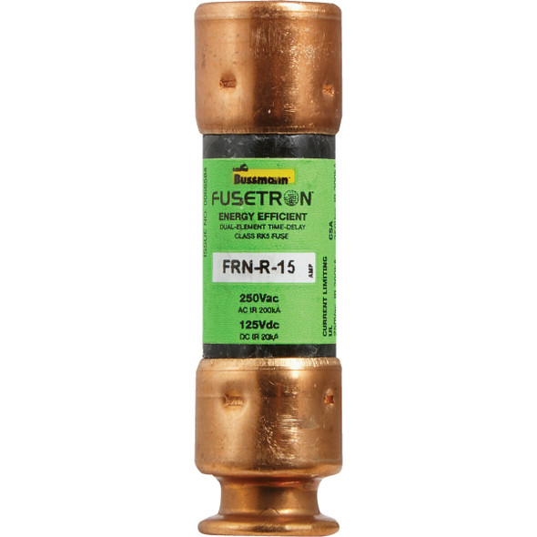 Bussmann 15A FRN-R Cartridge Heavy-Duty Time Delay Cartridge Fuse FRN-R-15