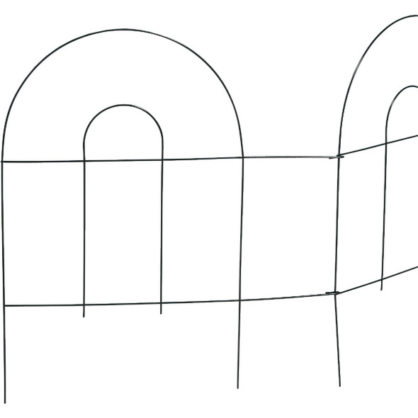 Best Garden 8 Ft. Powder-Coated Green Wire Folding Fence 741965