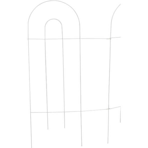 Best Garden 10 Ft. Powder-Coated White Wire Folding Fence 742174
