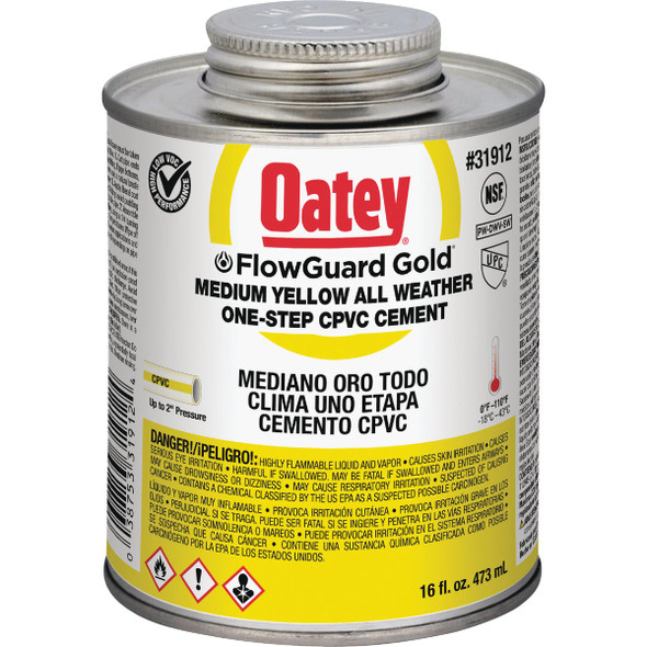 Oatey 16oz Fwgdgld Cpvc Cement 31912