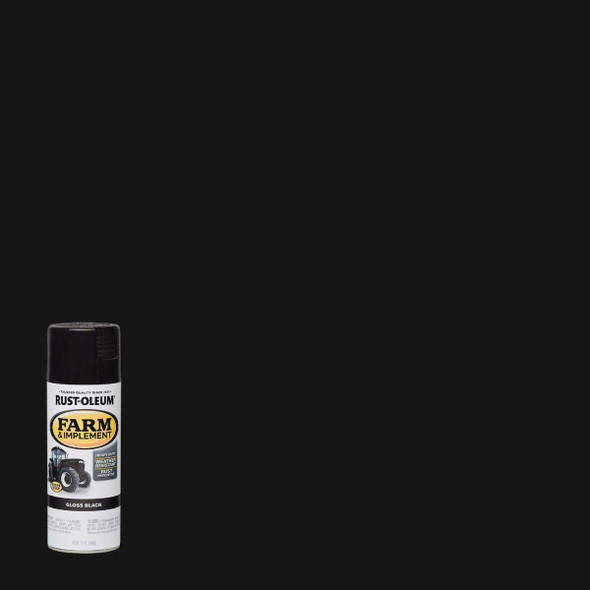 Rust-Oleum 12 Oz. Gloss Black Farm & Implement Spray Paint 280123