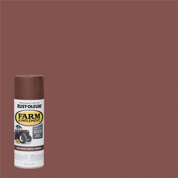 Rust-Oleum 12 Oz. Red Oxide Metal Primer Farm & Implement Spray Paint 280137