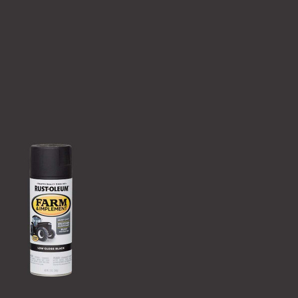 Rust-Oleum 12 Oz. Low Gloss Black Farm & Implement Spray Paint 280130