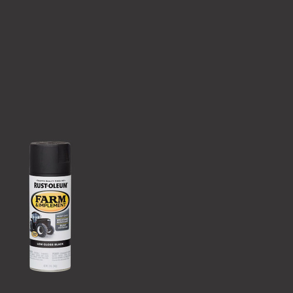 Rust-Oleum 12 Oz. Low Gloss Black Farm & Implement Spray Paint 280130