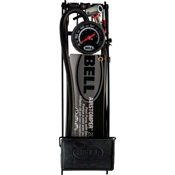 Bell Sports Zephyr 200 100 psi Steel Frame Multi-Sport Foot Pump 7159865