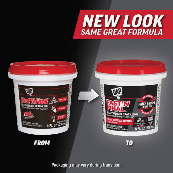 DAP Fast 'N Final 1-2 Pt. Lightweight Latex Patch & Prime Spackling 7079812140 778389