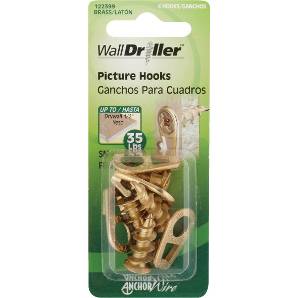 ANCHOR WIRE 35lb Sm Brass Nylon Hook 122399 738644