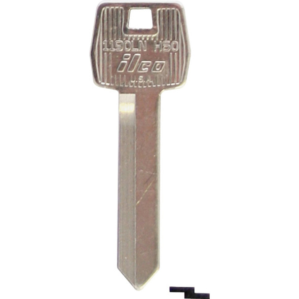 ILCO Ford Nickel Plated Automotive Key, H60 / 1190LN (10-Pack) IAL01137052