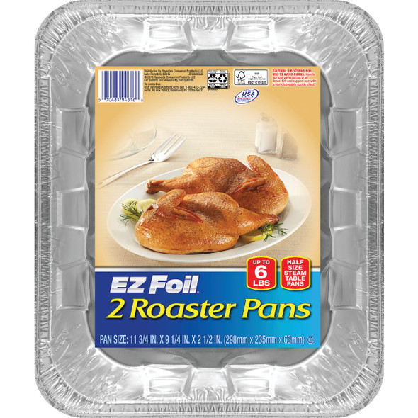 EZ Foil Roaster Pans (2-Count) Z94816 Pack of 12