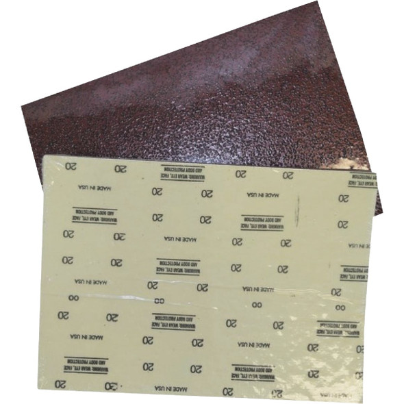 Virginia Abrasives 12x18 20g Sanding Sheet 206-834020 Pack of 10