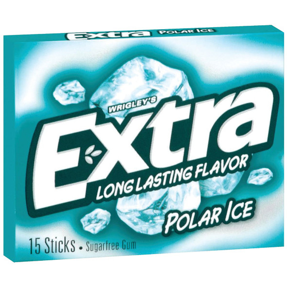 Extra Peppermint Polar Ice Chewing Gum (15-Piece) 2036 Pack of 10