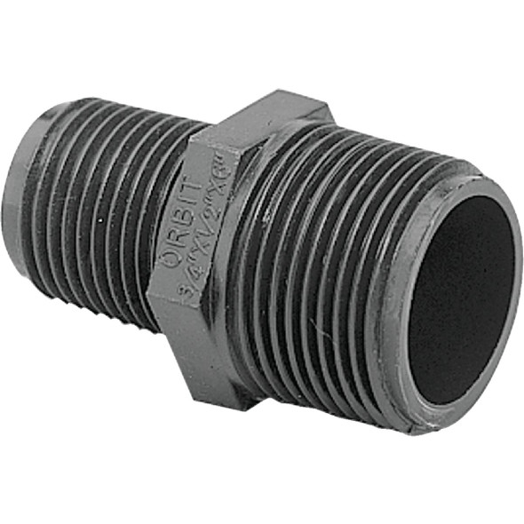 Orbit 1/2 In. x 3/4 In. MNPT Poly Extension Adapter 37217