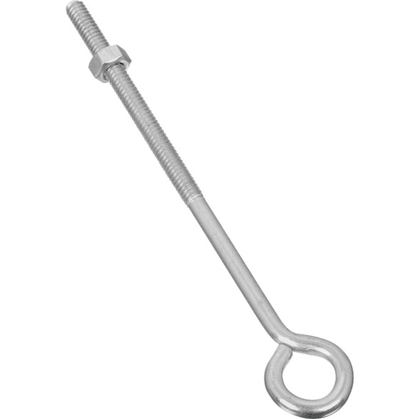 National Hardware 1/4 In. x 6 In. Zinc Eye Bolt with Hex Nut N221-143 Pack of 20
