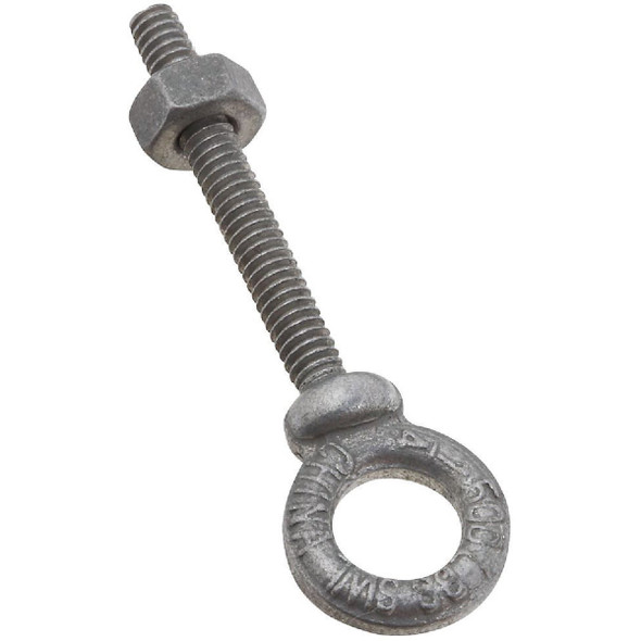National Hardware 1/4 In. x 2 In. Galvanized Eye Bolt N245-076 Pack of 5