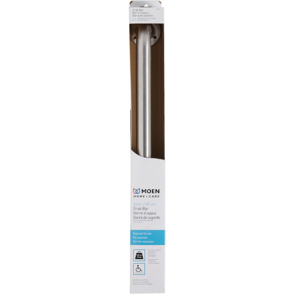 Moen Home Care 24 In. Exposed Screw Grab Bar, Stainless Steel LR7524 434841