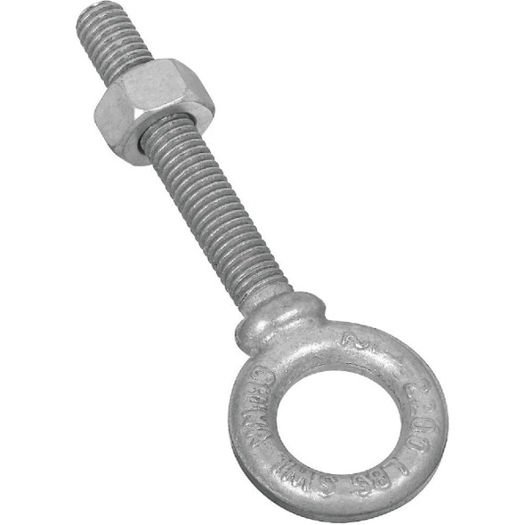 National Hardware 1/2 In. x 3-1/4 In. Galvanized Eye Bolt N245-159 Pack of 5