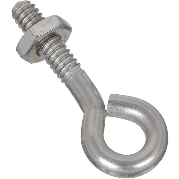 National Hardware 3/16 In. x 1-1/2 In. Stainless Steel Eye Bolt Pack of 10 National Hardware 3/16 In. x 1-1/2 In. Stainless Steel Eye Bolt Pack of 10