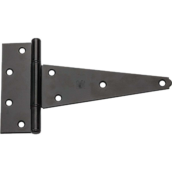National Hardware V286 8 In. Black Heavy-Duty Tee Hinge (2-Pack) N129-213