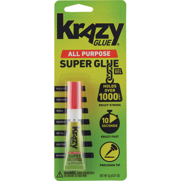 Krazy Glue 0.07 Oz. All-Purpose Super Glue Gel KG86648R Krazy Glue 0.07 Oz. All-Purpose Super Glue Gel KG86648R