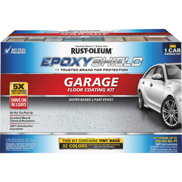 Rust-Oleum EPOXYSHIELD Gloss Garage Floor Coating Kit, Tint Base, 120 Oz. 252625