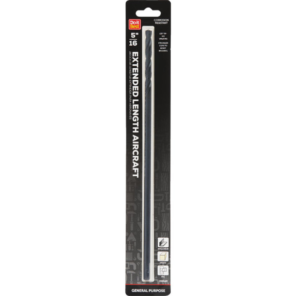 Do it Best 5/16 In. x 12 In. Black Oxide Extended Length Drill Bit