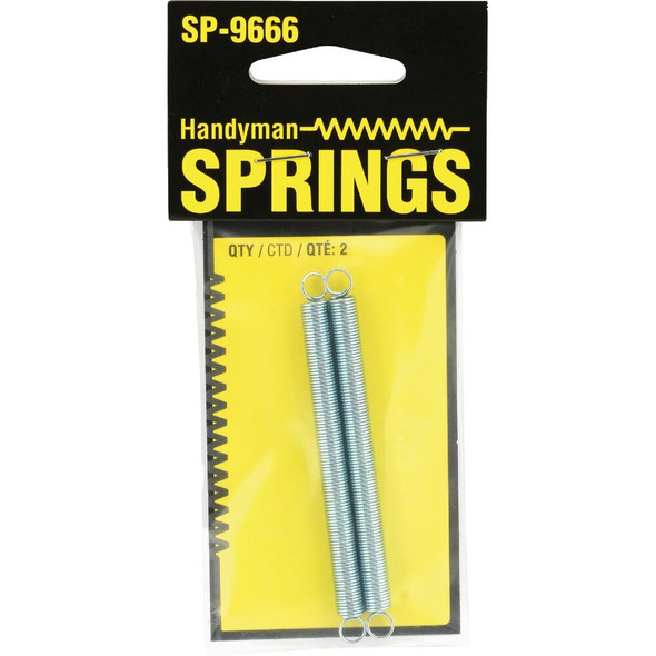 Prime-Line Handyman 0.025 Ga 1-4 In. x 3-1-4 In. Extension Spring (2-Pack) SP 9666 748659
