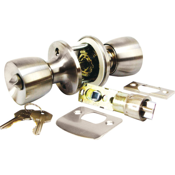 United States Hardware Satin Chrome Entry Door Knob  D-090B 240168