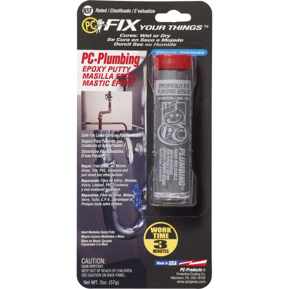 PC-Plumbing 2 Oz. Gray Epoxy Putty PC-PLUMBING