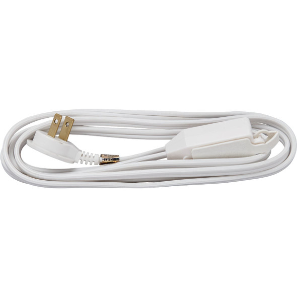 Master Electrician 7 Ft. 16-2 Flat Plug White Extension Cord INF-PT2162-7-WH 549363