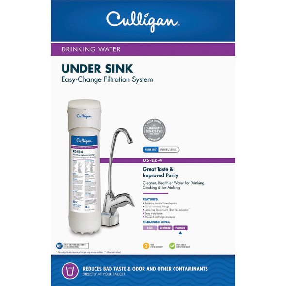 Culligan Easy-Change Under Sink Drinking Water System Level 4 Filter US-EZ-4 432814