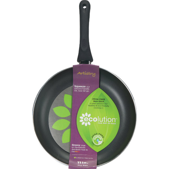 Ecolution Artistry 11 In. Black Aluminum Non-Stick Fry Pan Ecolution Artistry 11 In. Black Aluminum Non-Stick Fry Pan