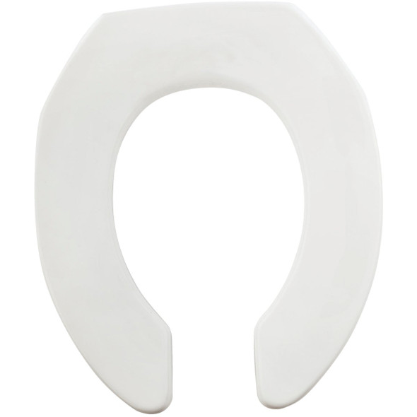 Bemis Mayfair Commercial STA-TITE Round Open Front White Toilet Seat 955C-000