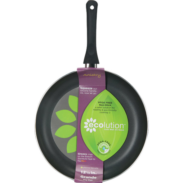 Ecolution Artistry 12.5 In. Black Aluminum Non-Stick Fry Pan Ecolution Artistry 12.5 In. Black Aluminum Non-Stick Fry Pan
