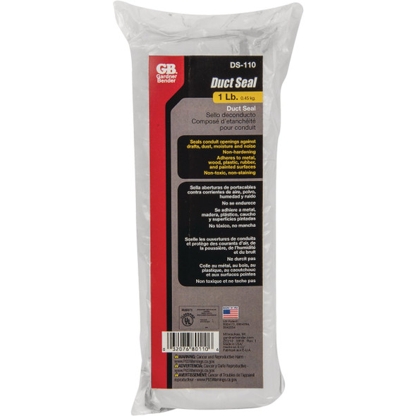 Gardner Bender 1 Lb. Electrical Duct Seal, Gray DS-110N 509663