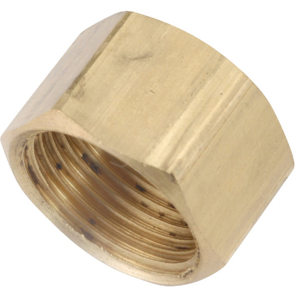 Anderson Metals 1/4 In. Brass Compression Cap 730081-04 Pack of 10